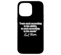CITAZIONE DI KARL MARX: A OGNI SECONDO LE SUE ESIGENZE DI ABILITÀ Custodia per iPhone 14 Pro Max