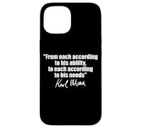 CITAZIONE DI KARL MARX: A OGNI SECONDO LE SUE ESIGENZE DI ABILITÀ Custodia per iPhone 15