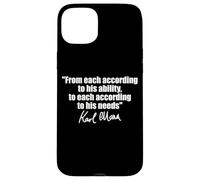 CITAZIONE DI KARL MARX: A OGNI SECONDO LE SUE ESIGENZE DI ABILITÀ Custodia per iPhone 15 Plus