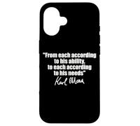 CITAZIONE DI KARL MARX: A OGNI SECONDO LE SUE ESIGENZE DI ABILITÀ Custodia per iPhone 16