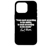 CITAZIONE DI KARL MARX: A OGNI SECONDO LE SUE ESIGENZE DI ABILITÀ Custodia per iPhone 16 Pro