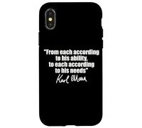 CITAZIONE DI KARL MARX: A OGNI SECONDO LE SUE ESIGENZE DI ABILITÀ Custodia per iPhone X/XS