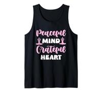 Citazione di Meditazione Yoga Cuore Grateful Mente Pacifica Canotta