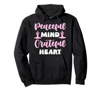 Citazione di Meditazione Yoga Cuore Grateful Mente Pacifica Felpa con Cappuccio