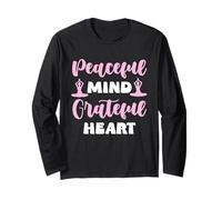 Citazione di Meditazione Yoga Cuore Grateful Mente Pacifica Maglia a Manica