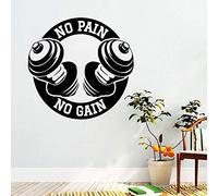 Citazione Di Motivazione No Dolore No Guadagno Vinile Adesivo Camera Da Letto Home Interior Decor Sport Fitness Art Sticker Home Gym Decorare 45X42 Cm