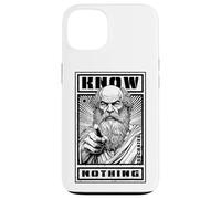 Citazione di propaganda divertente di Socrate filosofia non sapere nulla Custodia per iPhone 13