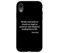 Citazione di San Basilio Angelo come protettore e pastore Custodia per iPhone XR