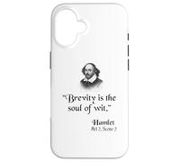 Citazione di Shakespeare: Amleto - La Brevità È L'Anima Dell'Acume Custodia per iPhone 16
