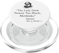 Citazione di Shakespeare Amleto - La protesta di Lady Doth Troppo PopSockets PopGrip per MagSafe
