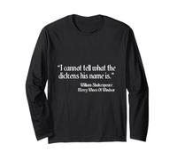Citazione di Shakespeare Non Posso Dire Quale Sia Il Suo Nome Dickens Maglia a Manica