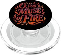 Citazione di Shakespeare Quinto Re dei Fuoco Muse Distressed PopSockets PopGrip per MagSafe