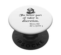 Citazione di Shakespeare - The Better Part of Valor is Discretion PopSockets PopGrip Adesivo