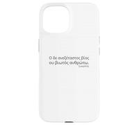Citazione di Socrate - Una vita non esaminata - Greco attico antico Custodia per iPhone 15