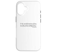 Citazione di Socrate - Una vita non esaminata - Greco attico antico Custodia per iPhone 16