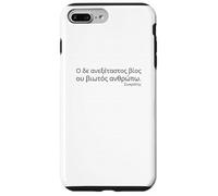 Citazione di Socrate - Una vita non esaminata - Greco attico antico Custodia per iPhone 7 Plus/8 Plus
