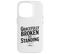 Citazione di vita ispiratrice con grazia rotto ma in piedi Custodia per iPhone 14 Pro