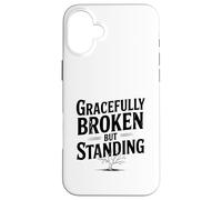 Citazione di vita ispiratrice con grazia rotto ma in piedi Custodia per iPhone 16 Plus