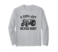 Citazione divertente a Little Dirt Never Hurt Tractor Maglia a Manica