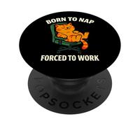 Citazione divertente Born to Nap Lazy PopSockets PopGrip Adesivo