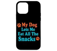Citazione divertente del cane My Dog Lets Me Eat All The Snacks Custodia per iPhone 12 mini