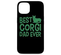 Citazione divertente del proprietario di un cane carino di Corgi Dad Ever Custodia per iPhone 13