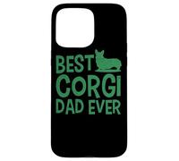 Citazione divertente del proprietario di un cane carino di Corgi Dad Ever Custodia per iPhone 15 Pro Max
