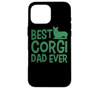 Citazione divertente del proprietario di un cane carino di Corgi Dad Ever Custodia per iPhone 16 Pro Max