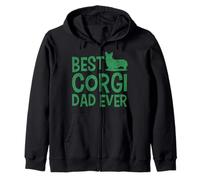 Citazione divertente del proprietario di un cane carino di Corgi Dad Ever Felpa con Cappuccio