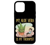 Citazione divertente della pianta di aloe vera - La mia aloe vera è il mio terapista D Custodia per iPhone 12 mini