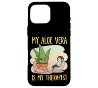Citazione divertente della pianta di aloe vera - La mia aloe vera è il mio terapista D Custodia per iPhone 16 Pro Max