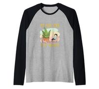 Citazione divertente della pianta di aloe vera - La mia aloe vera è il mio terapista D Maglia con Maniche Raglan