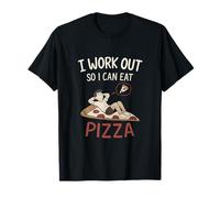 Citazione divertente della pizza della palestra I Work Out So I Can Eat Pizza Maglietta