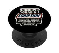Citazione divertente in versi della Bibbia delle Scritture Cristiane Matteo 5:6 PopSockets PopGrip Adesivo