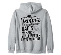 Citazione divertente My Temper più breve divertente papà capelli umorismo dicendo Felpa con Cappuccio