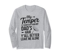 Citazione divertente My Temper più breve divertente papà capelli umorismo dicendo Maglia a Manica