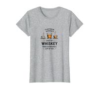 Citazione Divertente per Bere I'd Rather Be Someone's Shot of Whisky Maglietta, Donna, Grigio Melange, M