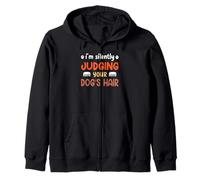 Citazione divertente per cani I'm Silently Judging Your Dog's Hair Pet Felpa con Cappuccio
