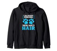 Citazione divertente per cani I'm Silently Judging Your Dog's Hair Pet Felpa con Cappuccio