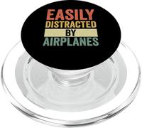 Citazione divertente per gli amanti degli aerei facilmente distratto dagli aerei PopSockets PopGrip per MagSafe