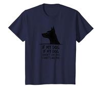 Citazione Divertente per Gli Amanti degli Animali Domestici If My Dog Don't Like You Maglietta, Bambini, Navy, 10 Anni