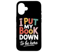 Citazione divertente per gli amanti dei libri Custodia per iPhone 16