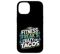Citazione divertente per gli amanti del fitness e dei taco per i drogati di allenamento Custodia per iPhone 14