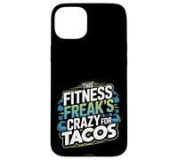 Citazione divertente per gli amanti del fitness e dei taco per i drogati di allenamento Custodia per iPhone 15 Plus
