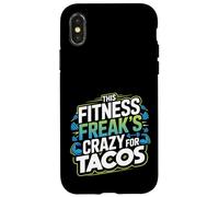 Citazione divertente per gli amanti del fitness e dei taco per i drogati di allenamento Custodia per iPhone X/XS