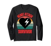 Citazione divertente per il sopravvissuto all'attacco di cuore con scritta "Proud Dad Mon Resilience" Maglia a Manica