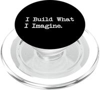 Citazione divertente per la lavorazione del legno I Build What I Imagine PopSockets PopGrip per MagSafe