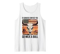 Citazione divertente se i generi confondono si va latte un toro Vintage Canotta