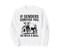 Citazione Divertente se i generi confondono Si va Latte Un Toro Vintage Felpa