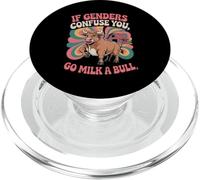 Citazione divertente se i generi confondono si va latte un toro Vintage PopSockets PopGrip per MagSafe